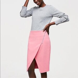 Loft Pink Wrap Skirt, size 6